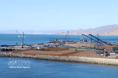 Trung Nam Ca Na International Port in Khanh Hoa province forms a goods supply chain in the region. (Photo: VNA) 