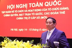Prime Minister Pham Minh Chinh at the national training conference (Photo: VNA)