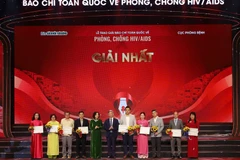 First-prize winners are honoured at the award ceremony on December 10 (Photo: VNA)