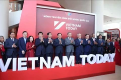 Party General Secretary To Lam and delegates at the launch of the Vietnam Today channel (Photo: VNA)