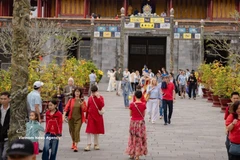 Visitors explore the Complex of Hue Monuments (Photo: VNA)