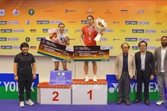 Organisers present medals in the womenâs singles event at Vietnam Open 2025. (Photo: VNA)
