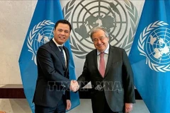 Ambassador Dang Hoang Giang (L) and UN Secretary-General António Guterres (Photo: VNA)