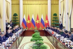 The talks between State President To Lam and Russian President Vladimir Putin in Hanoi on June 20, 2024 (Photo: VNA)