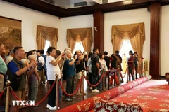 International tourists visit the Independence Palace in HCM City. (Photo: VNA)