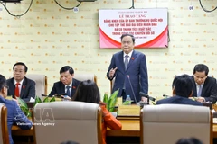 National Assembly Chairman Tran Thanh Man addresses the ceremony. (Photo: VNA)