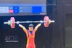 Tran Minh Tri is one of five Vietnamese athletes at the Asian Weightlifting Championships 2026 in India. (Photo: VNA)