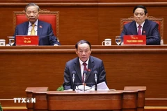 Minister of Culture, Sports and Tourism Nguyen Van Hung delivers a speech at the 14th National Party Congress (Photo: VNA)