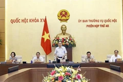NA Chairman Tran Thanh Man speaks at the 48th session of the NA Standing Committee. (Photo: VNA)