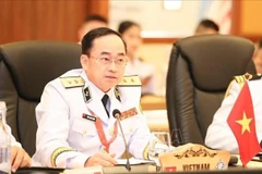 Vice Admiral Tran Thanh Nghiem, Commander of the Vietnam People’s Navy, speaks at the 19th ASEAN Navy Chiefs’ Meeting (ANCM-19) in Malaysia. (Photo: VNA)