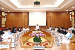Politburo member and Permanent member of the Party Central Committee’s Secretariat Tran Cam Tu, head of the Central Steering Committee for the Development of Vietnamese Culture, chairs the committee’s inaugural meeting on March 19, 2026. (Photo: VNA)