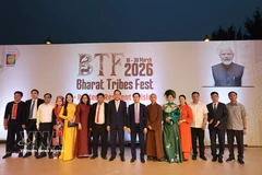 Minister of Ethnic and Religious Affairs Dao Ngoc Dung and the Vietnamese delegation at the Bharat Tribes Fest 2026 in New Delhi (Photo: VNA)