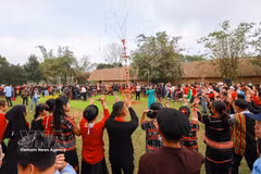 The "Colours of Spring across the Nation" event draws the participation of a large number of people. (Photo: VNA)