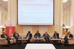 Delegates attend the 38th annual conference of the Law Association for Asia and the Pacific in Hanoi (Photo: VNA)