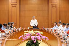 Party General Secretary and State President To Lam, head of the Central Steering Committee for Prevention and Control of Corruption, Wastefulness, and Negative Phenomena, chairs a meeting of the committee's Standing Board on March 18, 2026. (Photo: VNA)