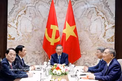 General Secretary of the Communist Party of Vietnam Central Committee and State President To Lam holds phone talks with President of Switzerland Guy Parmelin on May 11. (Photo: VNA)