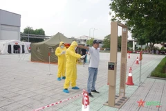 A radiation and nuclear incident response drill held in Hanoi in 2023. (Photo: qdnd.vn)