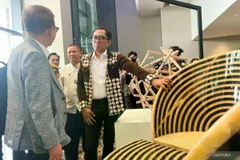 Indonesia's Deputy Minister of Industry Faisol Riza after opening the 2025 Indonesia International Furniture Expo (IFEX) in Jakarta on March 6. (Photo: Antara)