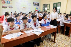A literature classroom at a secondary school in Hung Yen province (Photo: VNA)