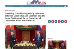 A screenshot of the article by researcher Uch Leang published on Khmer Times website.