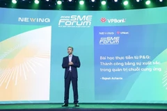 Rajesh Achanta, former vice president of Asia-Pacific supply chain operations at P&G, speaks at the SME Forum 2026 held in Ho Chi Minh City on March 20. (Photo courtesy of the organiser)