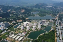 An aerial view of Hoa Lac Hi-Tech Park, where Hanoi aims to build a national technology and innovation hub. (Photo: VNA)