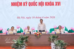 NA Chairman Tran Thanh Man speaks at the conference (Photo: VNA)
