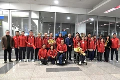Vietnamese para sports athletes are welcomed back home on late January 27. (Photo: Sports Authority of Vietnam)