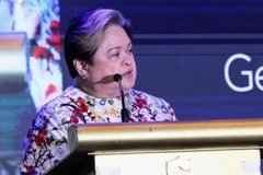 Philippine Foreign Affairs Secretary Ma. Theresa Lazaro delivers her remarks at the FPI forum in Taguig City on March 19, 2026. (Photo courtesy of Sec. Lazaro/X)