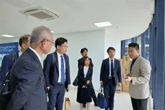 Japanese enterprises explore the science, technology and innovation ecosystem at Da Nang's Software Park No. 2. (Photo: VNA)