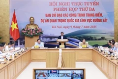 Prime Minister Pham Minh Chinh chairs the third meeting of the steering committee for national key railway projects. (Photo: VNA)