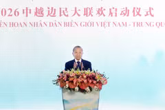 General Secretary of the Communist Party of Vietnam Central Committee and State President To Lam speaks at the launch ceremony of the Vietnam–China Border People’s Festival 2026 on April 17 in Nanning city of Guangxi as part of his state visit to China. (Photo: VNA)