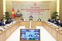 Prime Minister Pham Minh Chinh chairs a conference on January 14 to review the follow-up and implementation of the international agreements and commitments in 2021 - 2025 (Photo: VNA)