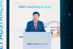Deputy Minister of Foreign Affairs Nguyen Manh Cuong speaks at the event “Meet Australia” in Ho Chi Minh City on May 19 (Photo: Ministry of Foreign Affairs)