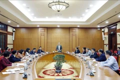 An overview of the working session on the enforcement of Party and State’s policies and guidelines for persons with disabilities in Hanoi on December 3 (Photo: VNA)