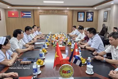 At the working session (Photo: VNA)