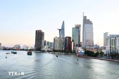 The central urban area of ​​Ho Chi Minh City lies peacefully on the bank of Saigon River. (Photo: VNA)