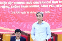 Major General Nguyen Quoc Toan, Chief of the Office and spokesperson of the Ministry of Public Security, speaks at the event. (Photo: VNA)