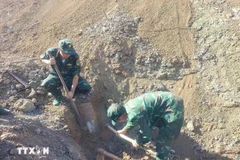 Wartime bomb weighing 227kg found in Bom Bo commune, Bu Dang district (Photo: VNA)