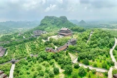 Bai Dinh Pagoda, a religious tourism site developed by Xuan Truong. The construction firm has proposed building an airport in Ninh Binh province. ( Photo baochinhphu.vn)