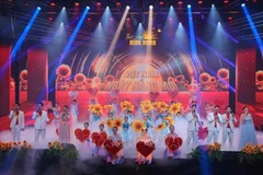 A performance at the Hanoi art programme on August 5 evening in response to the Day for Agent Orange (AO)/dioxin Victims (August 10). (Photo: VNA)