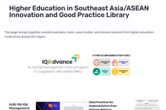 A screenshot from the SEAMEO RIHED website features VNU-HCM’s newly issued Regulation on Education Quality Assurance. (Photo courtesy of VNU-HCM)
