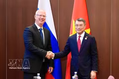 Prime Minister Le Minh Hung (R) and Kirill Dmitriev, CEO of the Russian Direct Investment Fund (RDIF). (Photo: VNA)