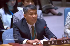 Standing Deputy Minister of Foreign Affairs Nguyen Minh Vu speaks at the open debate (Photo: VNA)