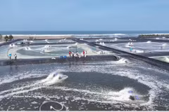 Shrimp farming ponds in Kebumen, Central Java, Indonesia. (Photo: VNA)