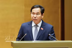 NA General Secretary and Chairman of the NA Office Le Quang Manh speaks at the National Assembly's first extraordinary session in Hanoi on August 6, 2026. (Photo: VNA)