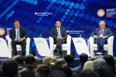Deputy Prime Minister Le Thanh Long (C) speaks at the opening session of the 28th St. Petersburg International Economic Forum (SPIEFT) on June 19, 2025. (Photo: VNA)