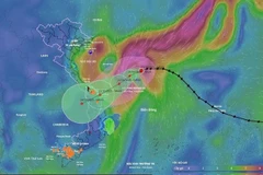 Storm Fengshen's moving direction as of 4am on October 21 (Photo published by VNA)