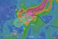 Storm Fengshen's moving direction as of 4am on October 21 (Photo published by VNA)
