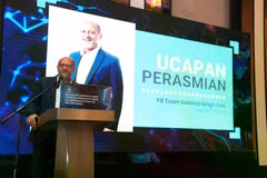 Malaysian Digital Minister Gobind Singh Deo speaks during the Public Sector Artificial Intelligence Adaptation Guidelines’ launching ceremony in Kuala Lumpur, on February 27. (Photo: selangorjournal.my)